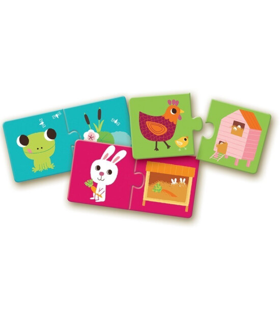 Djeco Duo Puzzle Set // Habitat (2 Parça)