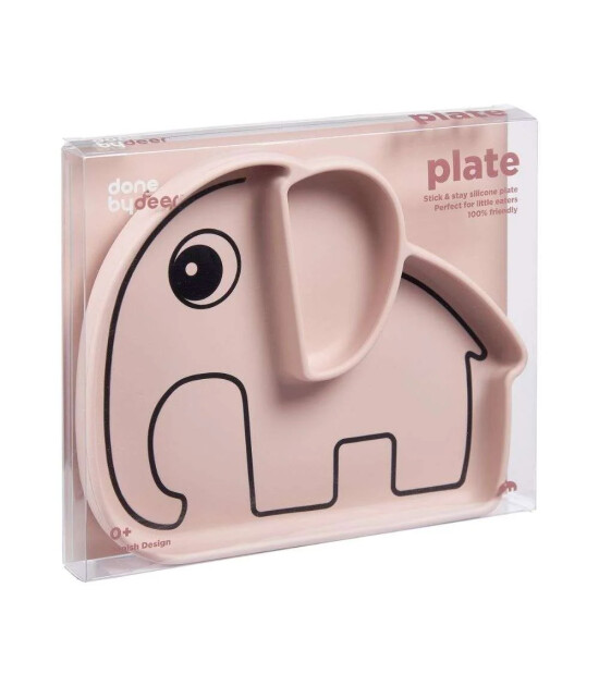 Done by Deer Vakumlu B&ouml;lmeli Silikon Tabak // Elphee - Pembe