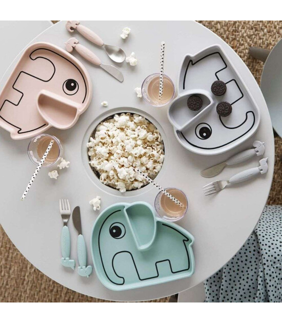 Done by Deer Vakumlu B&ouml;lmeli Silikon Tabak // Elphee - Mavi