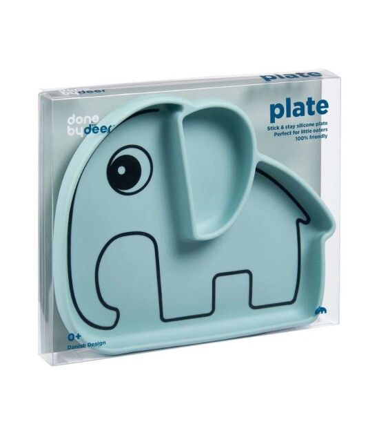 Done by Deer Vakumlu B&ouml;lmeli Silikon Tabak // Elphee - Mavi