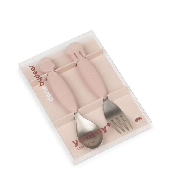 Done by Deer Paslanmaz &Ccedil;elik &Ccedil;atal Kaşık Seti // Sea Friends - Pembe