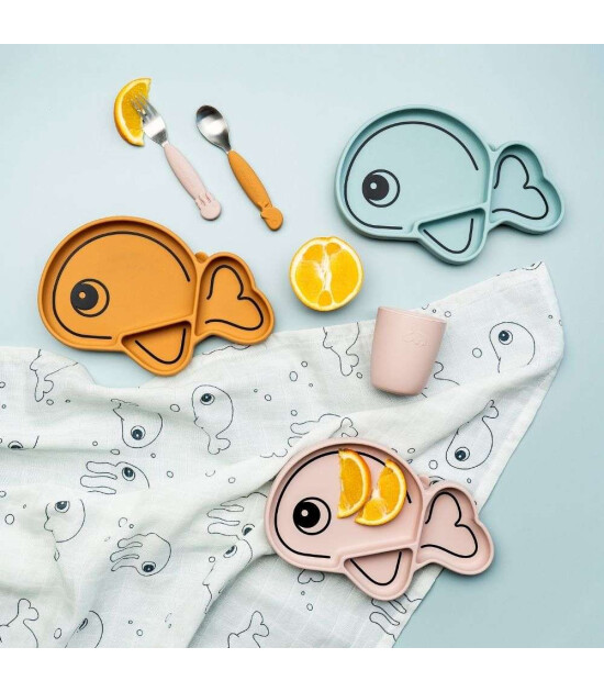 Done by Deer Paslanmaz &Ccedil;elik &Ccedil;atal Kaşık Seti // Sea Friends - Pembe