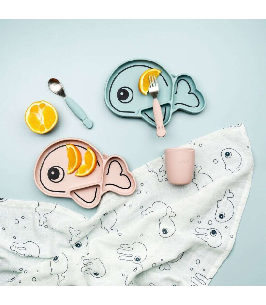 Done by Deer Paslanmaz &Ccedil;elik &Ccedil;atal Kaşık Seti // Sea Friends - Pembe