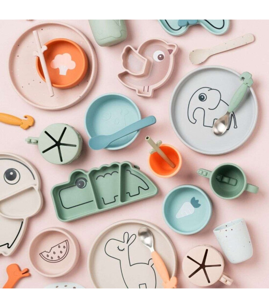 Done by Deer D&ouml;k&uuml;lmeyen Silikon Atıştırma Kabı // Raffi - Pembe