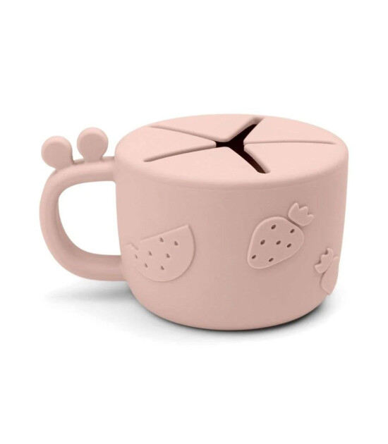 Done by Deer D&ouml;k&uuml;lmeyen Silikon Atıştırma Kabı // Raffi - Pembe