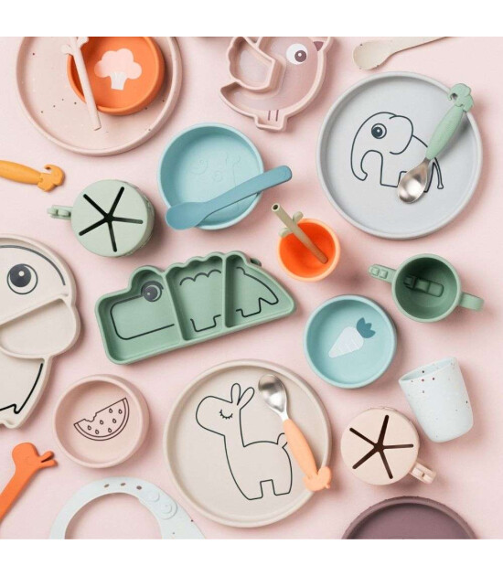 Done by Deer Paslanmaz &Ccedil;elik &Ccedil;atal Kaşık Bı&ccedil;ak Seti // Deer Friends - Hardal