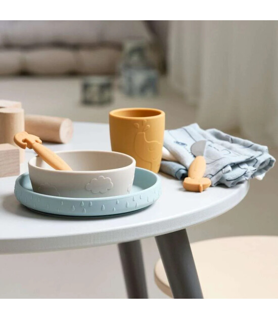 Done by Deer Paslanmaz &Ccedil;elik &Ccedil;atal Kaşık Bı&ccedil;ak Seti // Deer Friends - Hardal