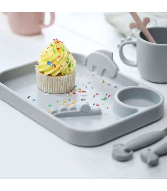 Done by Deer Paslanmaz &Ccedil;elik &Ccedil;atal Kaşık Bı&ccedil;ak Seti // Deer Friends - Gri