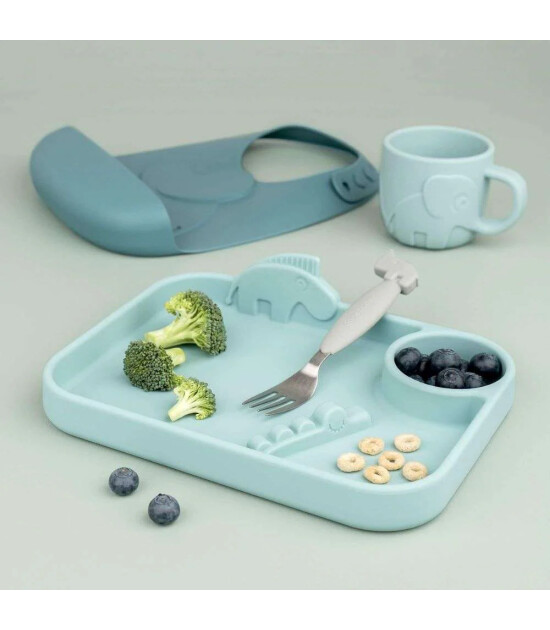 Done by Deer Paslanmaz &Ccedil;elik &Ccedil;atal Kaşık Bı&ccedil;ak Seti // Deer Friends - Gri