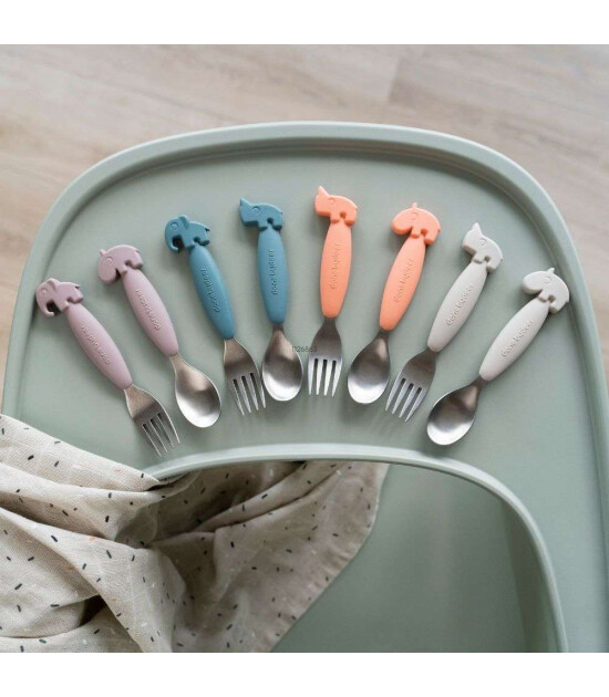 Done by Deer Paslanmaz &Ccedil;elik &Ccedil;atal Kaşık Seti // Deer Friends - Pembe