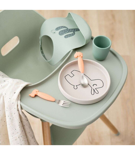 Done by Deer Paslanmaz &Ccedil;elik &Ccedil;atal Kaşık Seti // Deer Friends - Somon