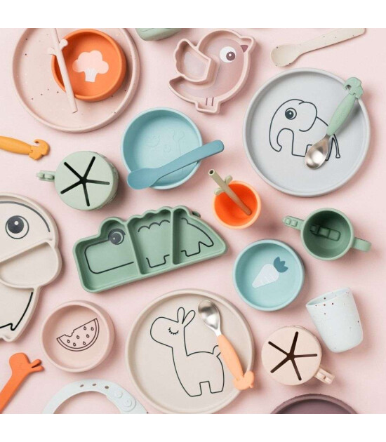 Done by Deer Paslanmaz &Ccedil;elik &Ccedil;atal Kaşık Seti // Deer Friends - Somon