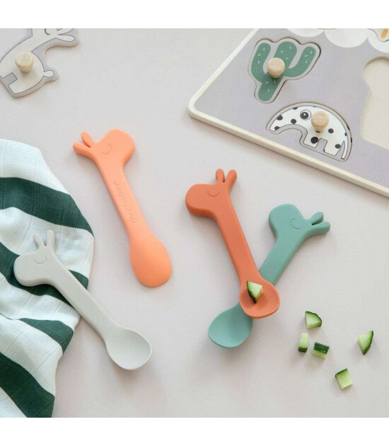 Done by Deer Silikon Kaşık Seti (2 Adet) // Lalee - Mavi