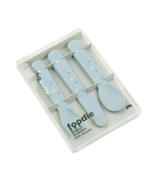 Done by Deer &Ccedil;atal Kaşık Bı&ccedil;ak Seti // Happy Dots - Mavi
