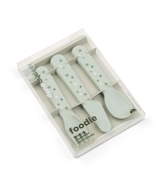 Done by Deer &Ccedil;atal Kaşık Bı&ccedil;ak Seti // Happy Dots - Yeşil