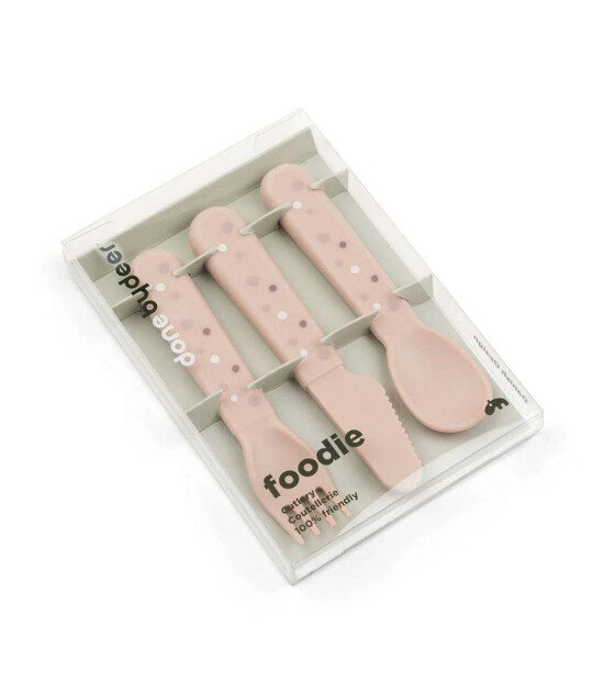 Done by Deer &Ccedil;atal Kaşık Bı&ccedil;ak Seti // Happy Dots - Pembe