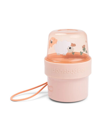 Done by Deer Taşınabilir &Ccedil;ift Hazneli Atıştırmalık Kaps&uuml;l&uuml; // Tiny Farm - Pembe