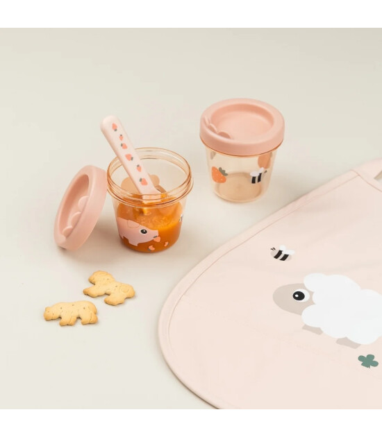 Done By Deer - Tiny Farm - 2'li Atıştırmalık Kabı - Pembe