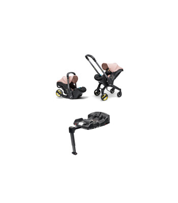 Doona i Bebek Arabasına Dönüşen Tekerlekli Ana Kucağı & Oto Koltuğu (Isofix Baza Hediyeli) // Blush Pink