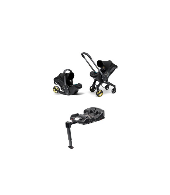 Doona i Bebek Arabasına Dönüşen Tekerlekli Ana Kucağı & Oto Koltuğu (Isofix Baza Hediyeli) // Nitro Black