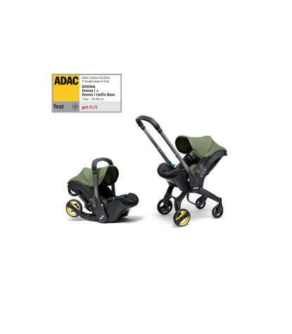 Doona i Bebek Arabasına Dönüşen Tekerlekli Ana Kucağı & Oto Koltuğu // Desert Green