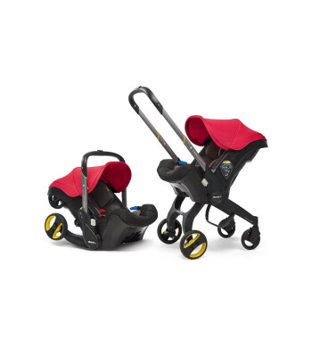 Doona Bebek Arabasına Dönüşen Tekerlekli Ana Kucağı & Oto Koltuğu // Flame Red