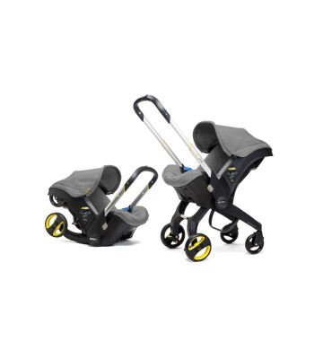 Doona Bebek Arabasına Dönüşen Tekerlekli Ana Kucağı & Oto Koltuğu //  Storm Grey