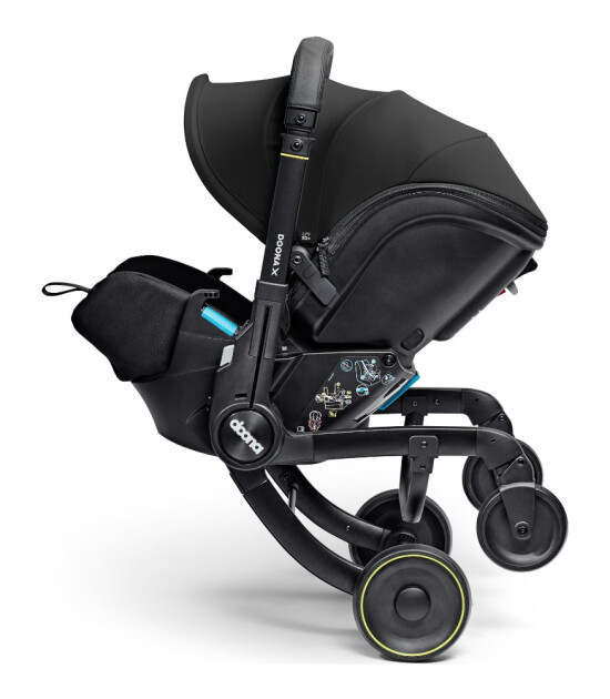 Doona X Bebek Arabasına Dönüşen Tekerlekli Ana Kucağı & Oto Koltuğu // Nitro Black