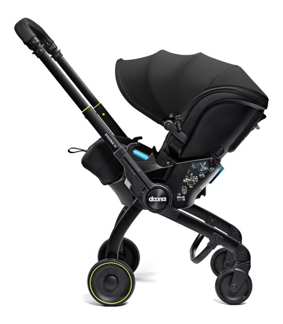 Doona X Bebek Arabasına Dönüşen Tekerlekli Ana Kucağı & Oto Koltuğu // Nitro Black