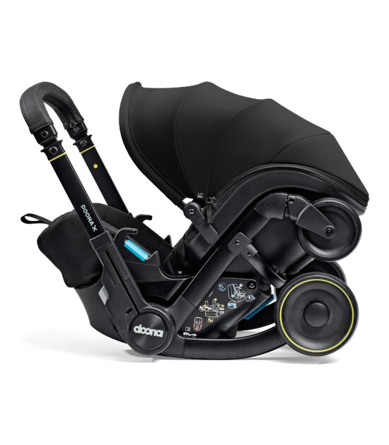Doona X Bebek Arabasına Dönüşen Tekerlekli Ana Kucağı & Oto Koltuğu // Nitro Black