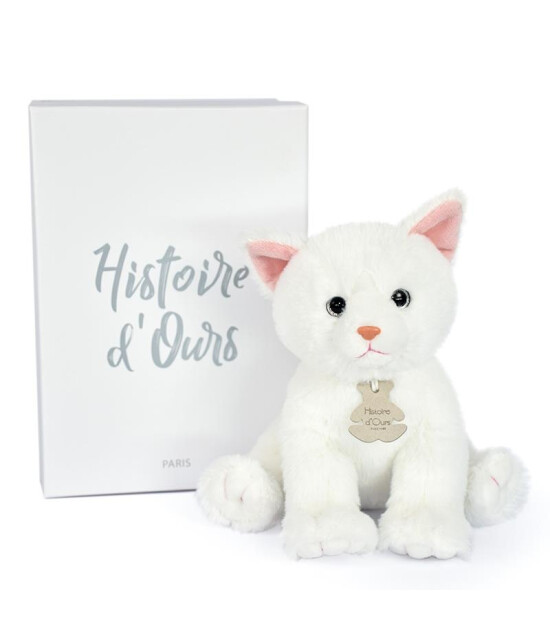 Doudou Peluş Beyaz Yavru Kedi