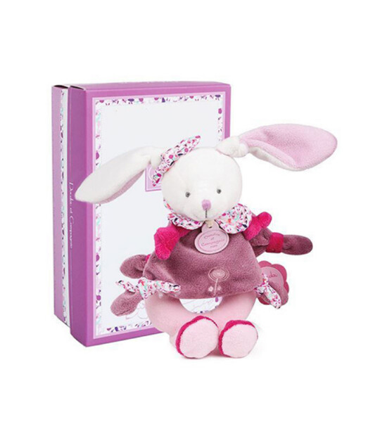 Doudou Hediye Kutulu &Ccedil;ıngıraklı // Pembe Tavşan