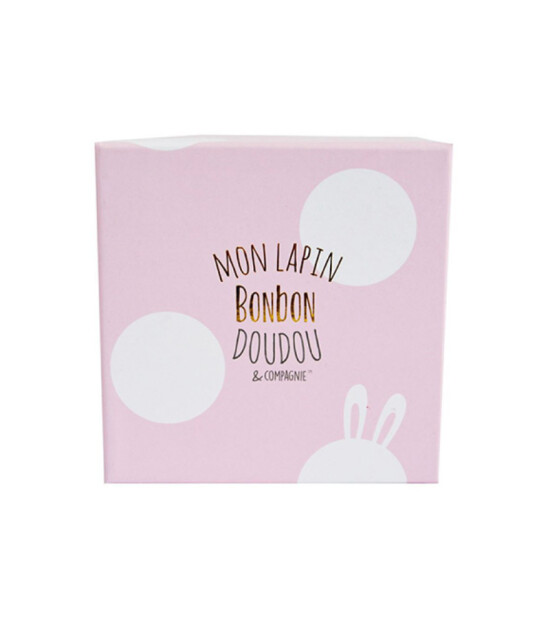 Doudou Hediye Kutulu Panduf // Pembe Tavşan