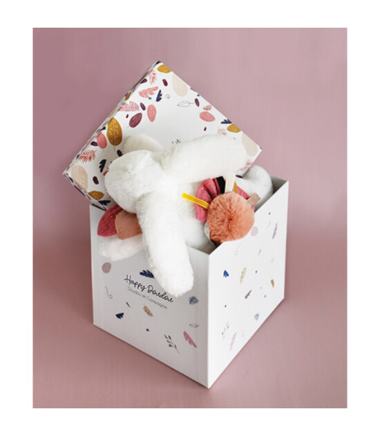 Doudou Peluş Ponpon Pembe Tavşan