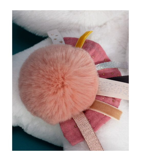 Doudou Peluş Ponpon Pembe Tavşan