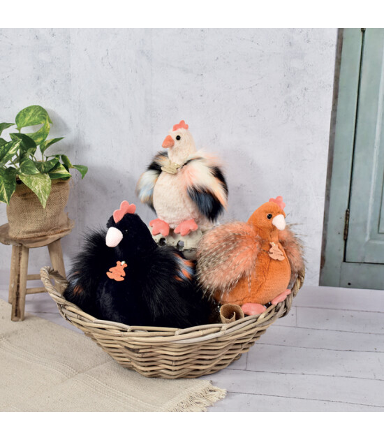 Doudou Peluş Siyah Tavuk