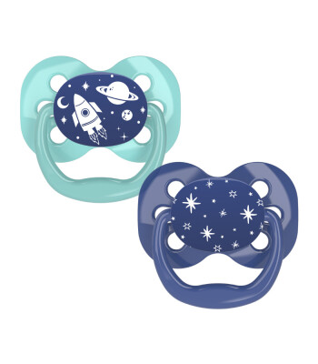 Dr. Brown's Advantage Silikon Emzik - İkili Set (0-6 Ay) // Mavi