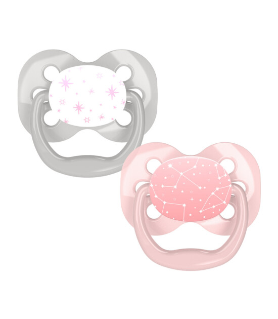Dr. Brown's Advantage Silikon Emzik - İkili Set (0-6 Ay) // Pembe