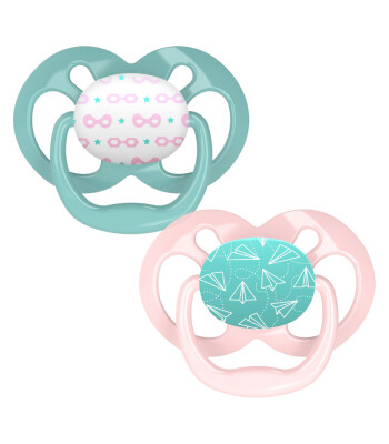 Dr. Brown's Advantage Silikon Emzik - İkili Set (6-18 Ay) // Pembe