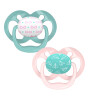 Dr. Brown's Advantage Silikon Emzik - İkili Set (6-18 Ay) // Pembe