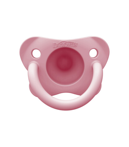 Dr. Brown's Happy Paci Silikon Emzik (0-6 Ay) // Pembe