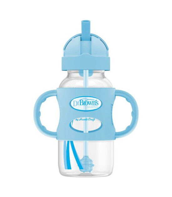 Dr. Brown's Milestones Sippy Pipetli Bardak (250 ml) // Mavi