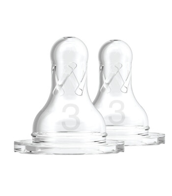 Dr. Brown's Options+ Dar Ağız Biberon Silikon Emzik - İkili Paket (3. Seviye)