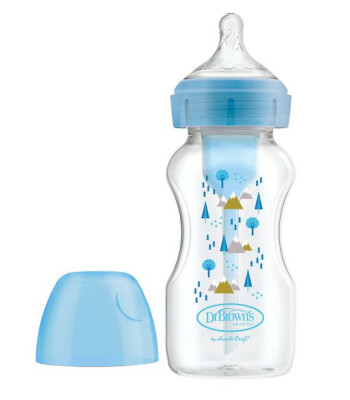 Dr. Brown's Options+ Geniş Ağız PP Biberon (270 ml) // Mavi Desenli