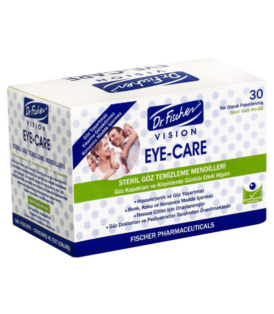Dr. Fischer Vision Yetişkin Göz Bakımı Steril Göz Temizleme ve Bakım Mendilleri