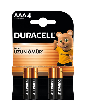 Duracell Basic AAA İnce Kalem Pil (4 Adet)