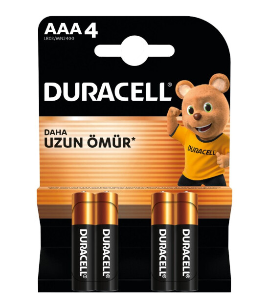 Duracell Basic AAA İnce Kalem Pil (4 Adet)