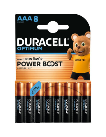 Duracell Optimum AAA İnce Kalem Pil (8 Adet)
