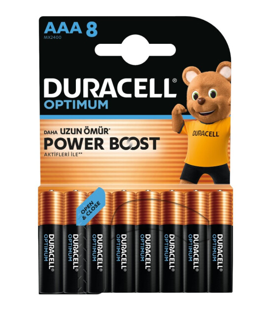 Duracell Optimum AAA İnce Kalem Pil (8 Adet)
