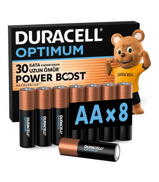 Duracell Optimum AA Kalın Kalem Pil (8 Adet)